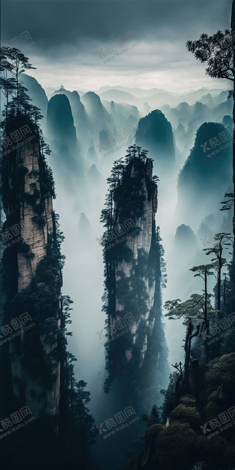 编号：43266310311654033197【酷图网】源文件下载-峰峦叠嶂