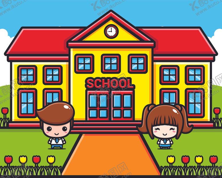 编号：79888606231816159461【酷图网】源文件下载-卡通学校