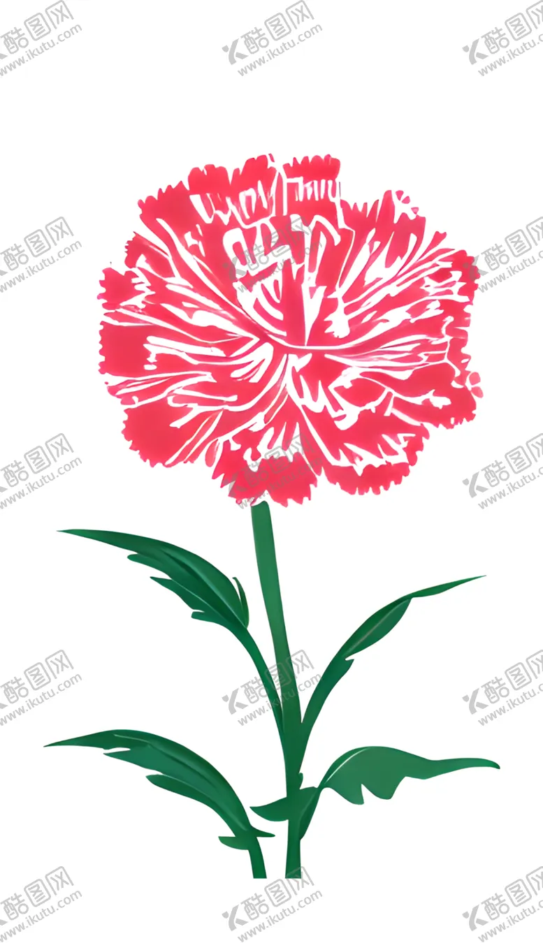 编号：23759502080035367859【酷图网】源文件下载-卡通手绘康乃馨母亲节520感恩