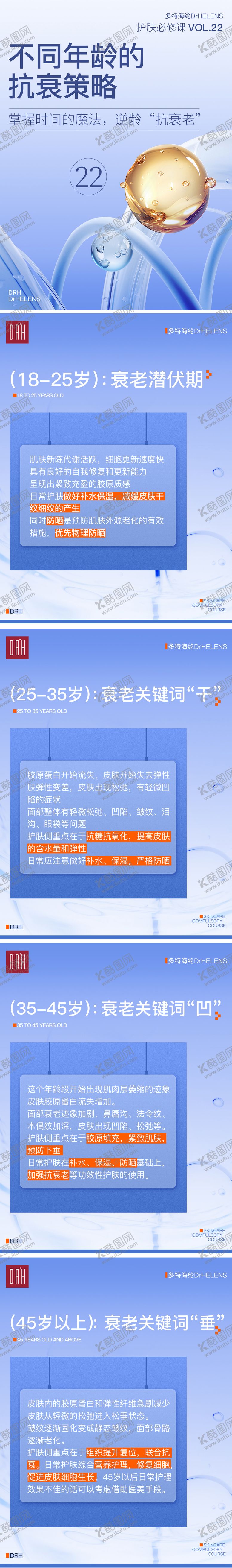 好物分享小红书封面系列海报简约护肤美白