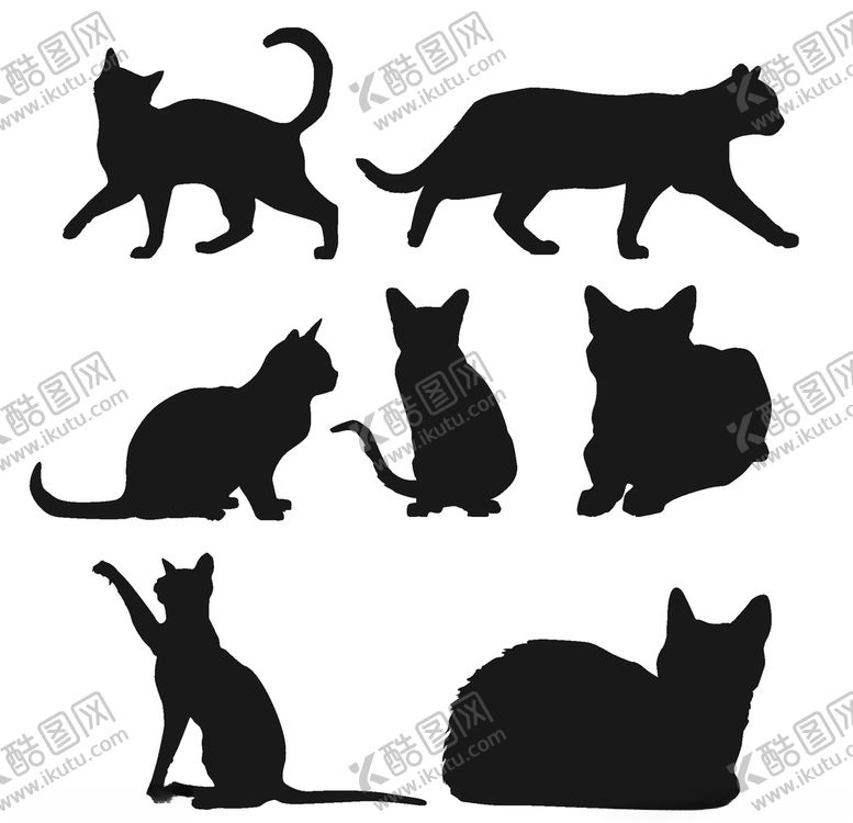 编号：84679909290215096656【酷图网】源文件下载-猫剪影