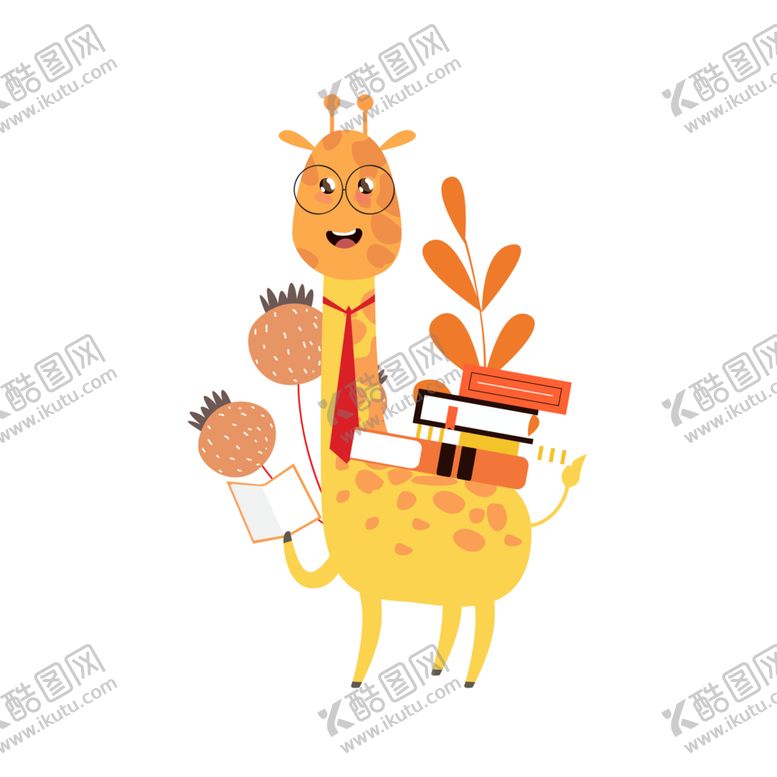 编号：60632605090527224737【酷图网】源文件下载-卡通长颈鹿