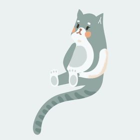 可爱的小猫设计咪示矢量图
