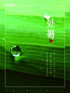 处暑飞机稿天海报微信图