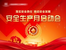 安全生产月活动背景板