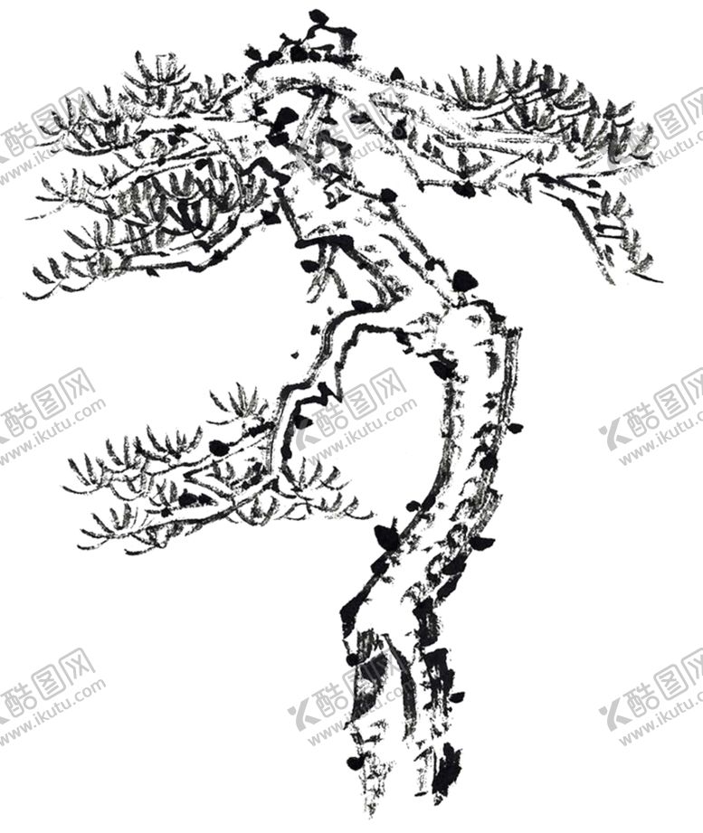 编号：61262909170354049305【酷图网】源文件下载-水墨中国风迎客松