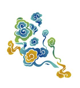 彩色祥云元素