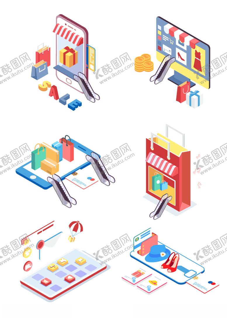 编号：76674810030802029201【酷图网】源文件下载-2.5D商务手机应用矢量素材