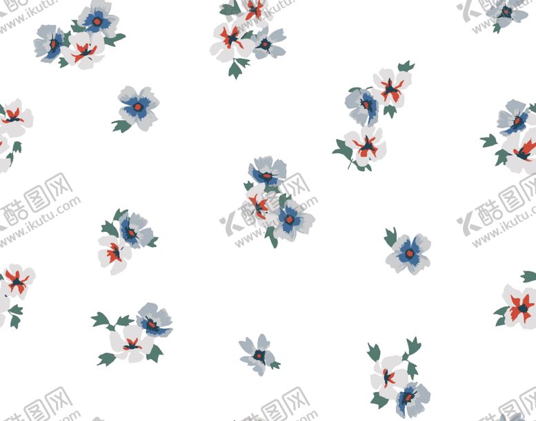 编号：96524309220415522950【酷图网】源文件下载-白底小碎花