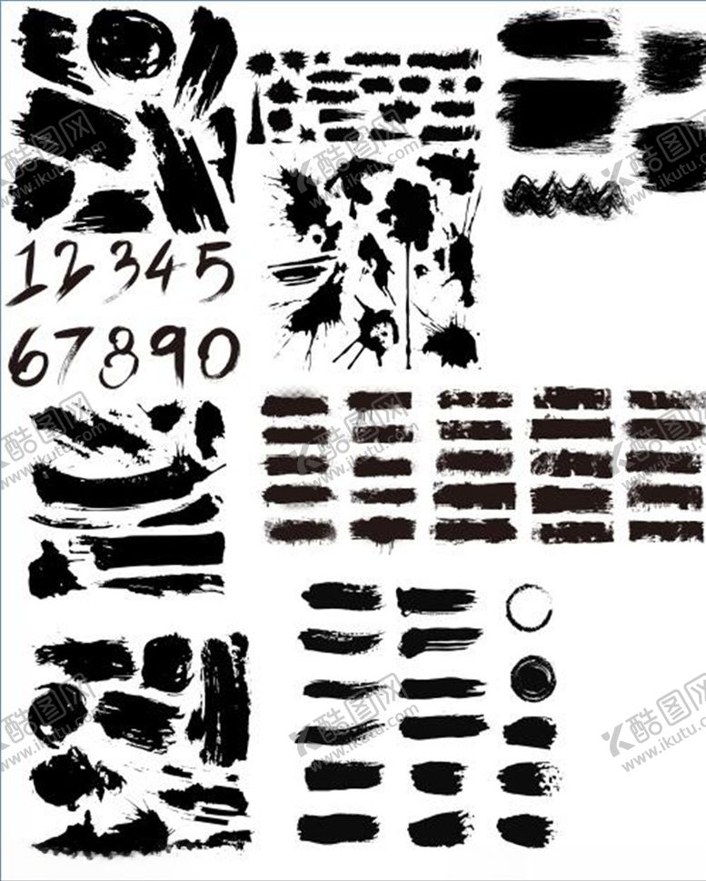 编号：72686605041730511286【酷图网】源文件下载-水墨笔刷