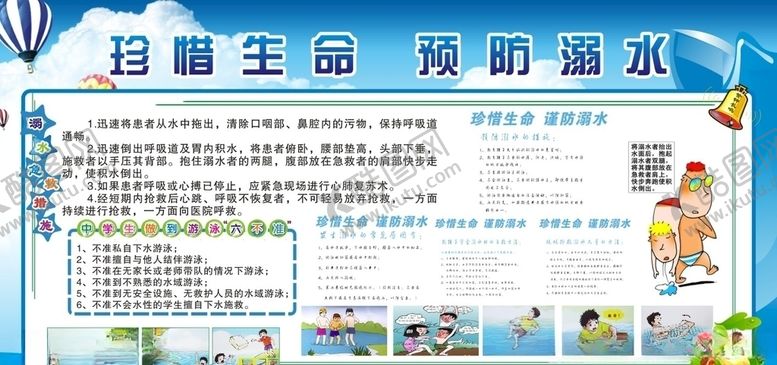 编号：31916910141215299943【酷图网】源文件下载-防溺水展板