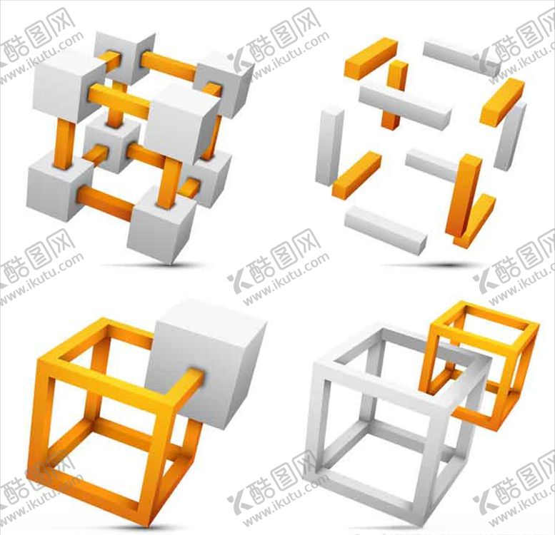 编号：11103709122346543309【酷图网】源文件下载-3D图形方块场景建模素材