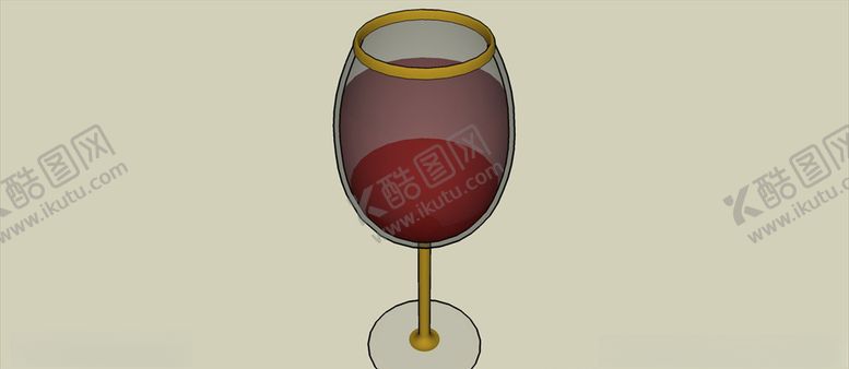 编号：44876210221612559413【酷图网】源文件下载-红酒杯玻璃杯高脚杯模型