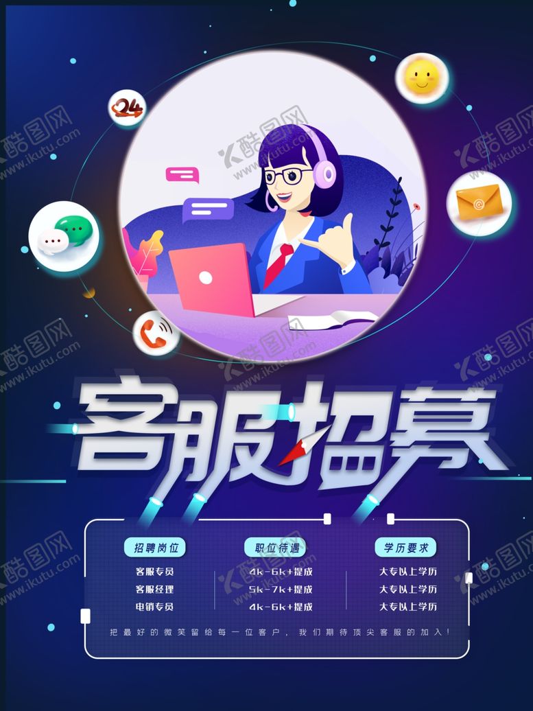 编号：50164609192050532615【酷图网】源文件下载-招募客服