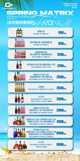 全时段酒水套餐宣传海报