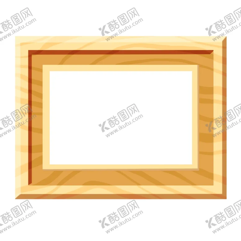 编号：40843106280010251902【酷图网】源文件下载-木纹相框边框手绘
