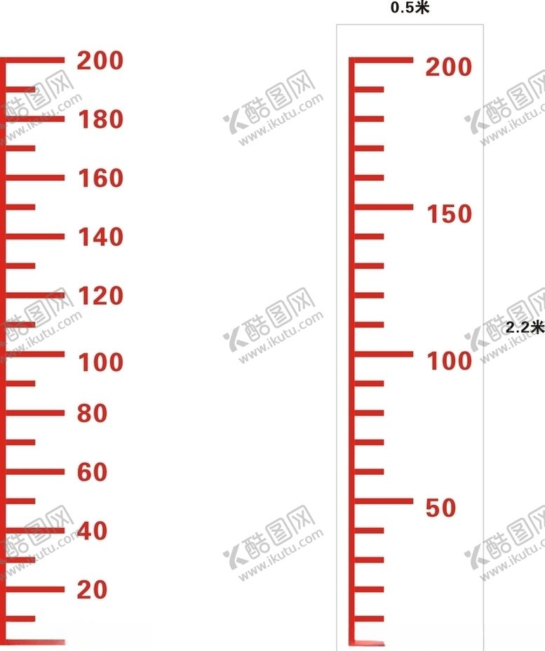 编号：82844910100627417559【酷图网】源文件下载-涉水刻度尺