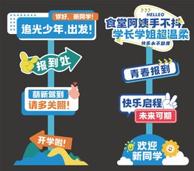 开学毕业活动路牌氛围牌异形牌