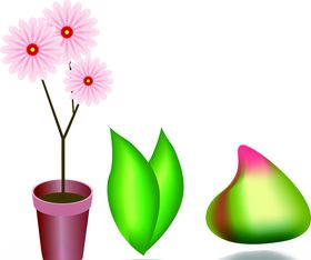 花盆树叶毛巾