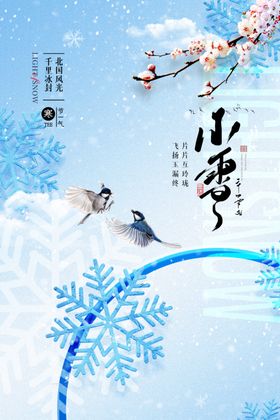 小雪海报地产稿宣传画面地产