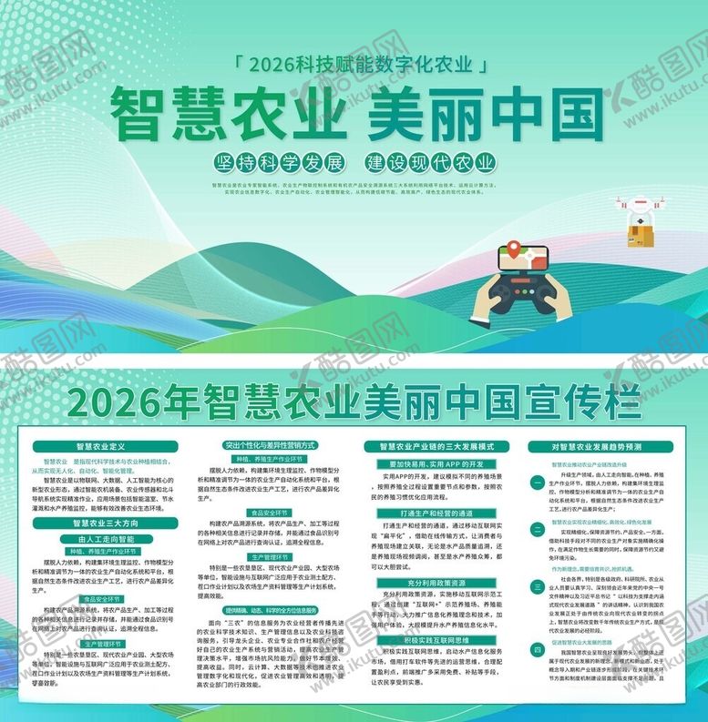 编号：69336405280841016907【酷图网】源文件下载-2026智慧农业美丽中国宣传