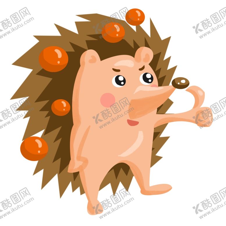 编号：62174710241525108383【酷图网】源文件下载-卡通手绘刺猬