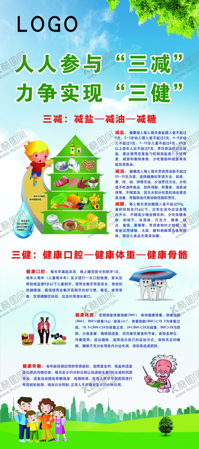 编号：20993510131450538558【酷图网】源文件下载-医院三减三健展架