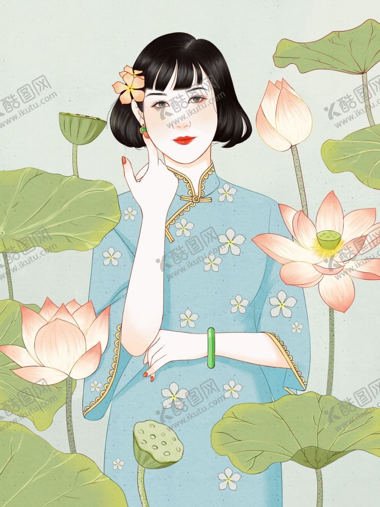编号：75225106251328242788【酷图网】源文件下载-旗袍海报