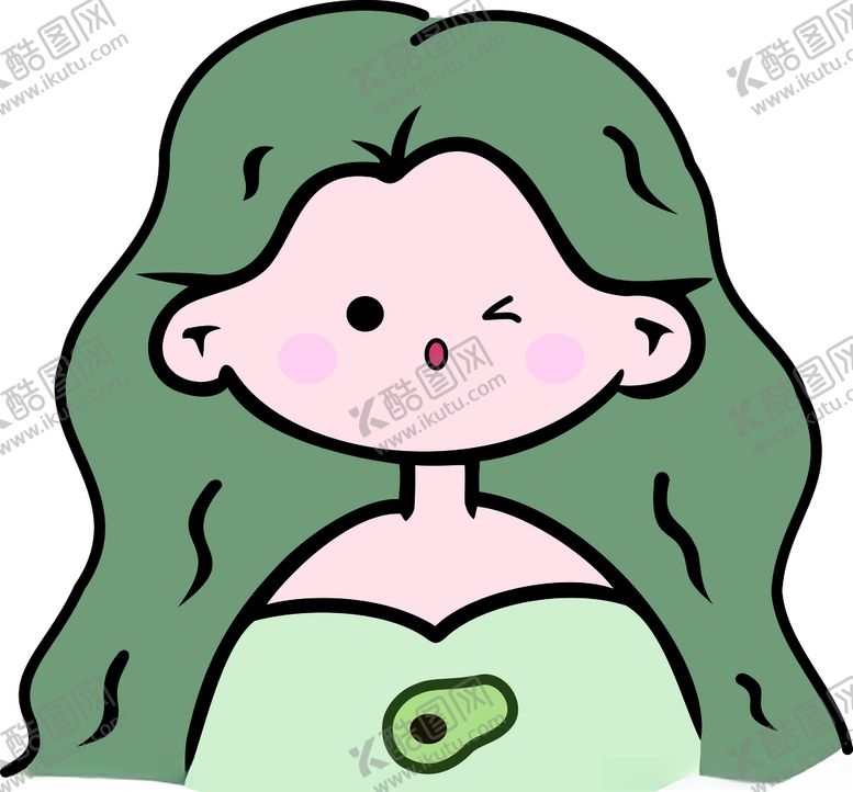 编号：95214809290458351720【酷图网】源文件下载-卡通牛油果女孩