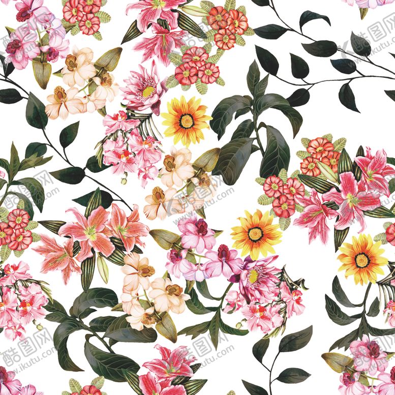 编号：55429004142053151287【酷图网】源文件下载-手绘花