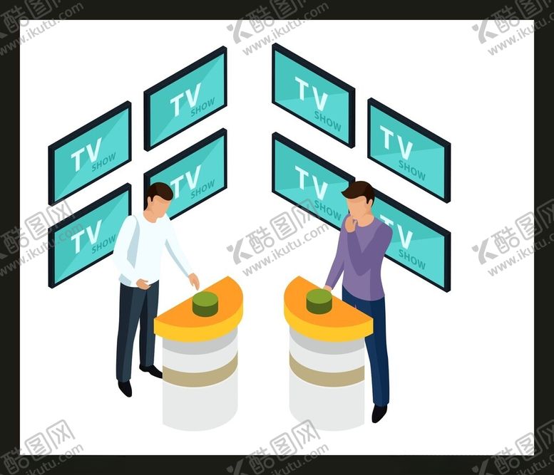 编号：59291302222316416989【酷图网】源文件下载-手绘电台主持