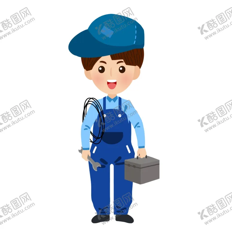 编号：63632304270426507422【酷图网】源文件下载-卡通维修工人