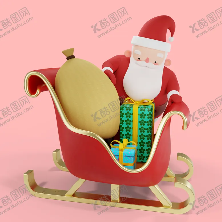 编号：56923009272049143091【酷图网】源文件下载-3D圣诞素材