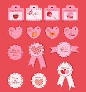 爱心装饰标签
