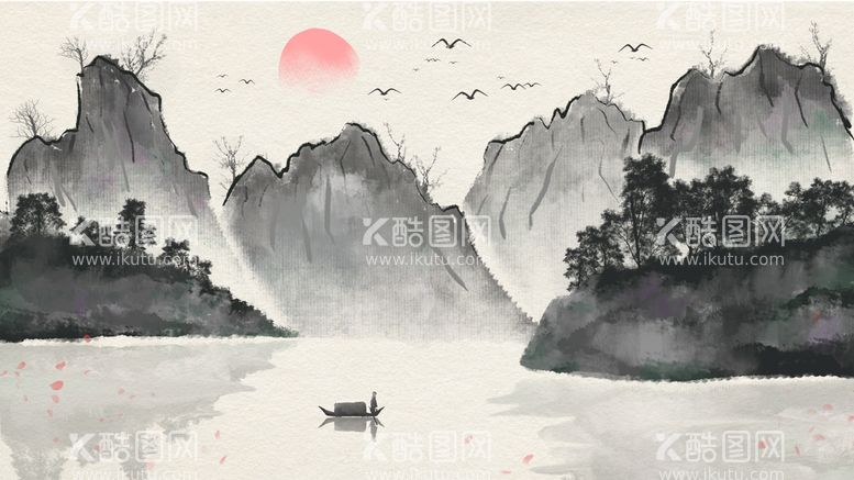 编号：36548709120202589046【酷图网】源文件下载-水墨山水画          效果国内旅游