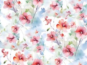 小碎花水彩花大花大牌