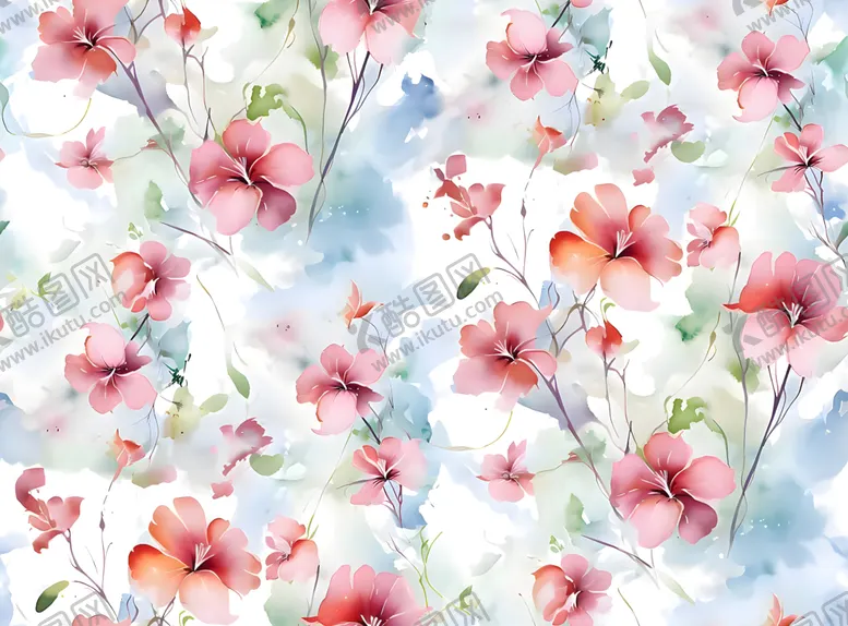 编号：69345704011053252441【酷图网】源文件下载-小碎花水彩花大花大牌
