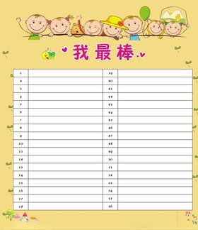 幼儿园我最棒展板
