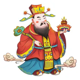 新年财神拜年PNG素材