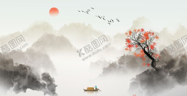 编号：49521610172251214581【酷图网】源文件下载-水墨山水