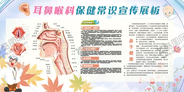 编号：17399109140012192826【酷图网】源文件下载-耳鼻喉科健康教育