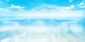国潮大海背景