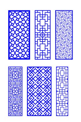 窗花 镂空花纹 屏风 隔断雕花