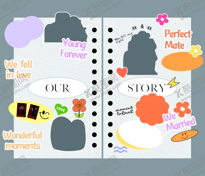 编号：51230510150615404111【酷图网】源文件下载-书本造型婚礼照片墙