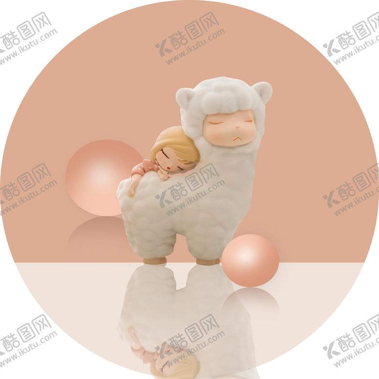 编号：48567309292005132068【酷图网】源文件下载-卡通羊装饰画