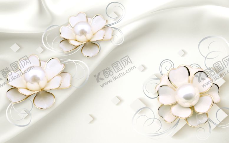 编号：31764909262331224142【酷图网】源文件下载-珠宝花卉背景墙