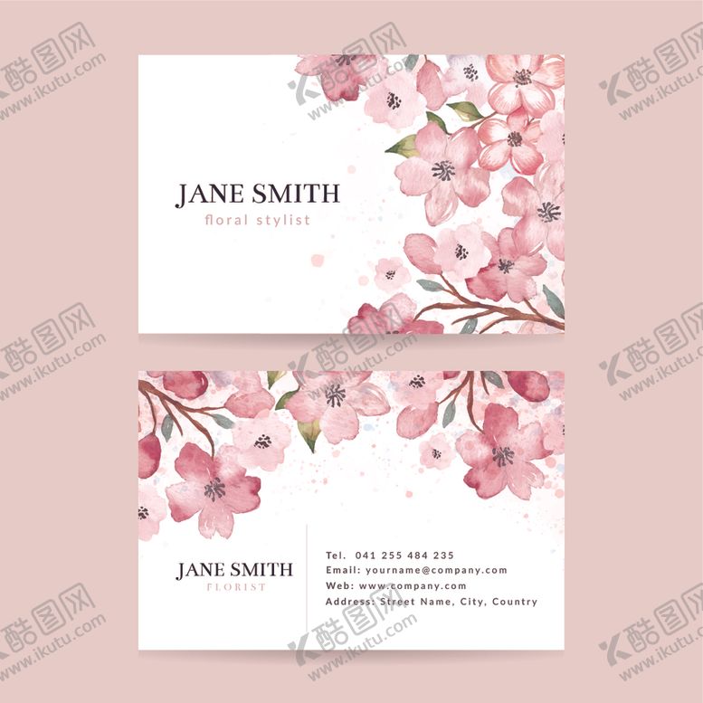 编号：16543609281935272002【酷图网】源文件下载-花卉卡片