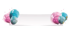 气球生日彩色节日促销