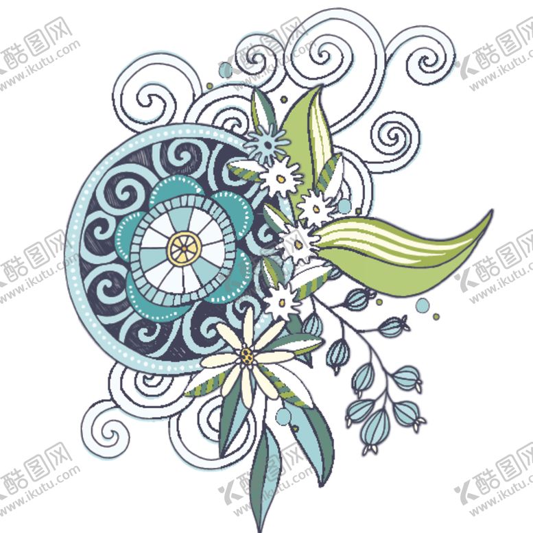 编号：90725710290006538725【酷图网】源文件下载-小清新花朵植物插画