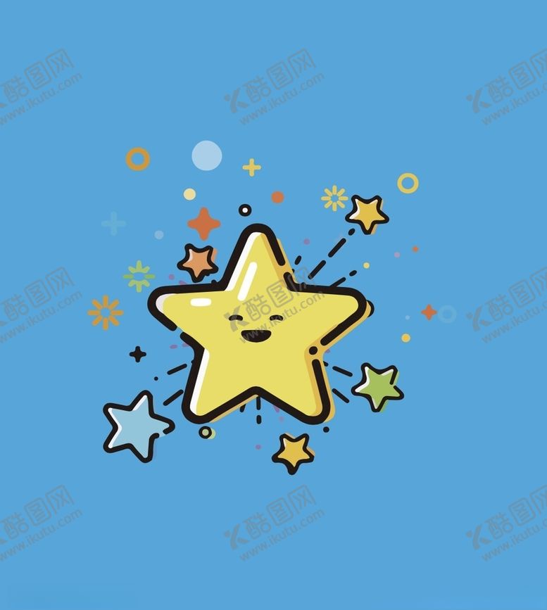 编号：22296703221726131466【酷图网】源文件下载-星星卡通